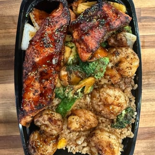 Shrimp and Salmon Fire Bowl